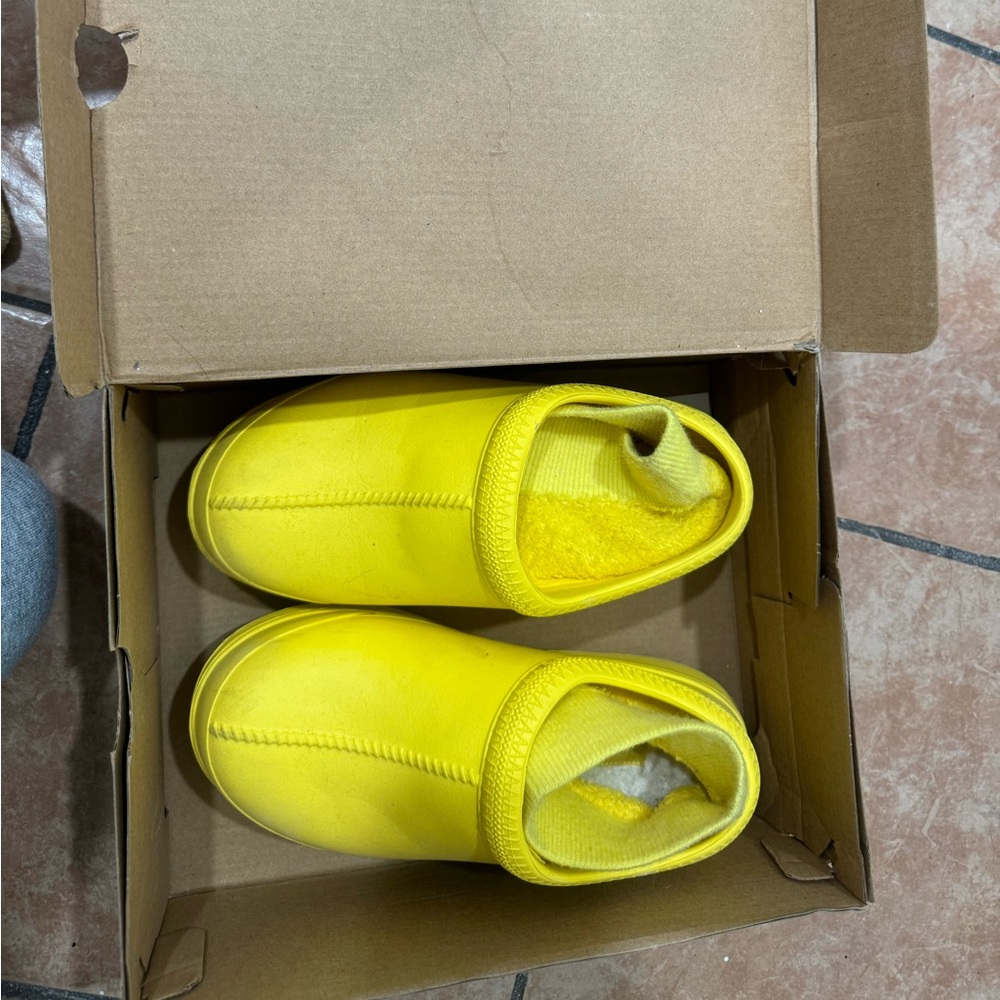 BRIGHT YELLOW TASMAN X UGGS WITH SOCKS